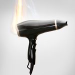 Hair dryer on fire